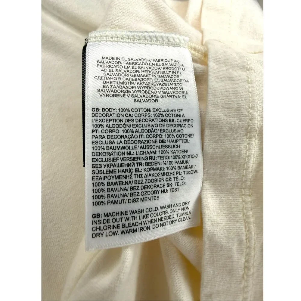 The North Face Men’s Medium Long‎ Sleeve Shirt Cream Crewneck